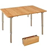 Amazon.co.jp: ATEPA 折りたたみテーブル ミニ 竹製 コンパクト 小さめ